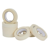 Ruban adhésif en papier froissé de 1 pouce x 55 mètres, ruban adhésif beige pour artistes, amovible, adapté aux murs, aux salles de classe, aux outils de peinture DIY