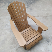 Fauteuil inclinable pliable moderne pour patio et jardin, coloré, imperméable, en bois massif, avec pieds coniques, chaise Adirondack pliable pour cour