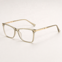 Montures de lunettes classiques rectangulaires en acétate pour hommes avec charnière à ressort et motif imprimé