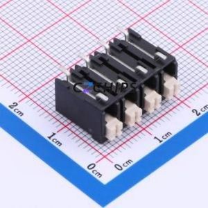 JL212R-SMT-50004BP1 Spring Terminal Block SMD,P=5mm Connector ( Construction: 1x4P )( Pitch: 5mm )( Color: Black ) - Product Image 1