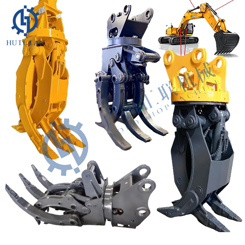 JS240LC JS290LC JS300 JS330 JS360 JS370LC JS450 JS460 вращающийся бревенчатый Грейфер Гидравлический Одноцилиндровый стальной Грейфер для экскаватора