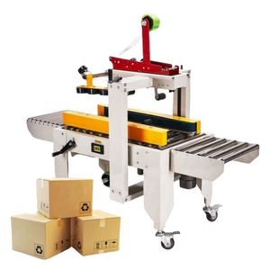 Machine électrique de fabrication de boîtes pliantes en carton, machine d'emballage de boissons et de vêtements, machine à sceller et à bander les boîtes en papier avec roulement central - Product Image 1