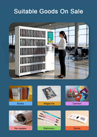 Máquina Expendedora Inteligente de Libros y Periódicos para Exteriores, con Pantalla Táctil, Código QR, Sistema en la Nube, 95 Casilleros, Resistente al Agua