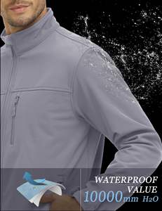 <span class=keywords><strong>Giacca</strong></span> a Vento Tattica da Escursionismo Bomber Antivento da <span class=keywords><strong>Uomo</strong></span> Impermeabile in <span class=keywords><strong>Softshell</strong></span> da Caccia con Logo - Product Image 4