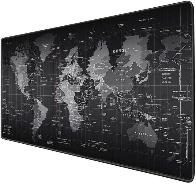 Hot Sale Wordmap Gaming Mousepad Custom Mousepads Non-Slip Rubber Base Extended Large Gaming Mouse Pad Stitched Edges