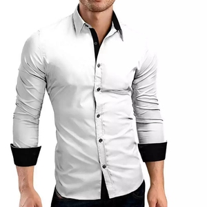<span class=keywords><strong>Chemise</strong></span> habillée de haute qualité pour <span class=keywords><strong>homme</strong></span>, marque, manches longues, coupe ajustée, col montant, respirante, noire - Taille <span class=keywords><strong>4XL</strong></span> - Product Image 5
