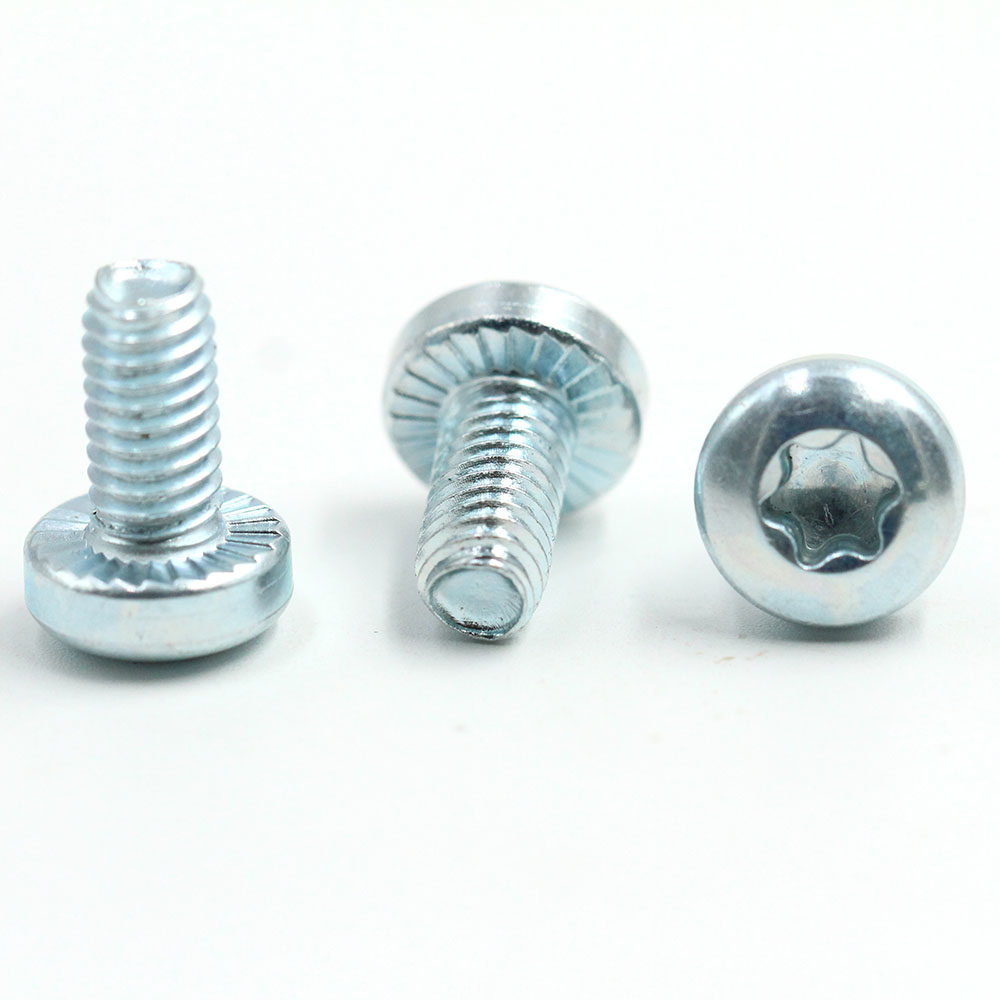 DIN 7500 зуба треугольника torx с полукруглой потайной головкой самонарезающие самоблокирующийся винт для металла