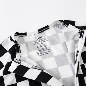 EcoEnzo Bamboe Baby Rompers Lange Mouwen Babyjongens Pyjama's YKK Ritsen Pasgeboren Meisjes Geruite Slaappakjes Babykleding - Product Image 2