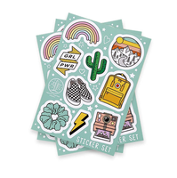 Custom Color Kiss Cut Vinyl Stickers Set Cute Kawaii Cat Helloeen Waterproof Adhesive Stickers Sheet Decoration for Candle Craft