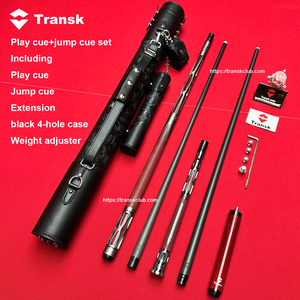 ชุดไม้คิวแทงพูล Transk Play Cue Jump Cue คาร์บอนไฟเบอร์ 2 ท่อน พร้อมด้ามต่อขยาย สีดำ กล่องใส่ 4 รู - Product Image 1
