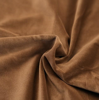 Tissu en suède tricoté élastique 200-300 GSM, 90-92% polyester, 8-10% élasthanne, entoilage tricoté, résistant aux plis, séchage rapide, pour rideaux