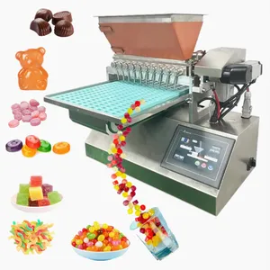 MINI kid soft hard ginger milk spiral triple shop gumball apple candy gum drop production line die forming machine to make candy