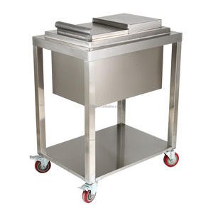 Ice <b>Bin</b> On Wheels Commercial Ice <b>Bin</b> Stainless With Sliding <b>Door</b> Ice Storage <b>Bin</b> - Product Image 3