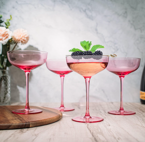 Verres à cocktail en cristal rose de designer, soufflés à la main, avec bordure dorée, ensemble de verres à vin pour fête, <span class=keywords><strong>bar</strong></span>, décoration de luxe - Product Image 3