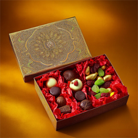 Boîtes rigides en papier artistique recyclables pour chocolats de mariage, bonbons, fruits secs, boîtes cadeaux pour Diwali