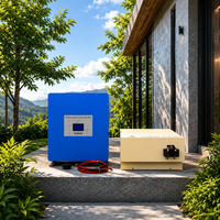 Kit d'énergie hybride combiné éolien 20kW 8kW, système solaire 12kW et batterie lithium 50kWh pour maison mobile extérieure