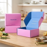 Boîtes d'emballage roses tendance de luxe sur mesure, boîte d'expédition personnalisée avec impression intérieure pour cosmétiques cils e-commerce, échantillon gratuit