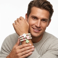 Bracelet à thème de Noël, bonbons pressés aromatisés aux fruits, bracelet avec pendentif bonhomme de neige, Père Noël, sapin de Noël