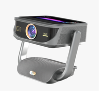 Projecteur LCD SYTA A8Pro à double écran tactile avec stabilisateur, Android 12, mise au point automatique, correction automatique de la distorsion trapézoïdale, 500LM, 1080P Full HD, pour cinéma maison