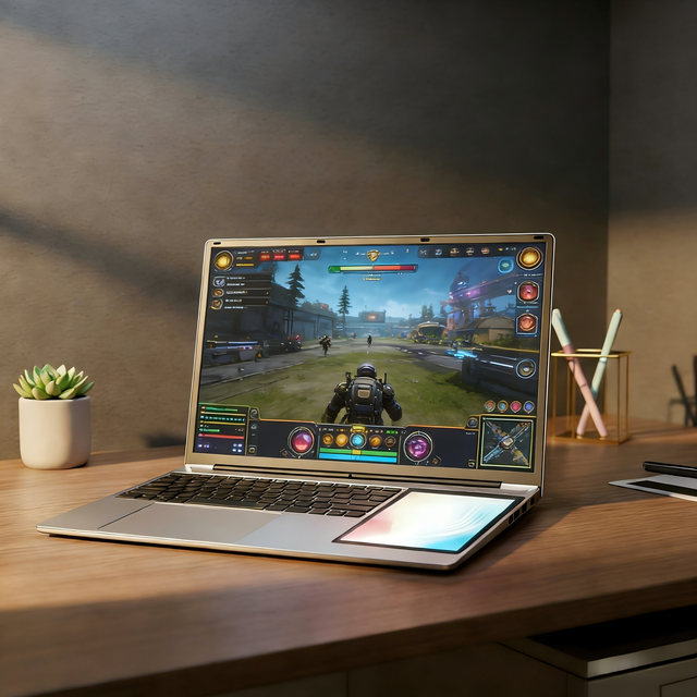 New Gaming Laptop High-performance 15.6" Touch Screen AMD Ryzen 7 165Hz Dual Screens English Keyboard Windows 11 Business Series