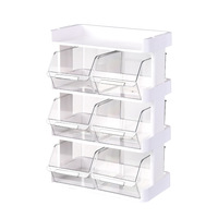 Support et organisateur de capsules de café à 4 compartiments en plastique à 3 niveaux pour K-Cup Nespresso, thé et condiments