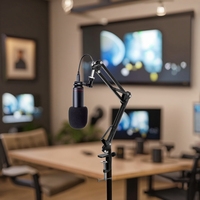 Support de microphone pivotant réglable en métal Yinyu MSA033 avec filetage 5/8 pouces pour l'enregistrement en studio professionnel et la diffusion de podcasts