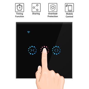 Norme européenne <span class=keywords><strong>pour</strong></span> le commutateur de rideau Tuya Wifi Smart Home prend en charge le commutateur tactile Alexa Google Home 10A Max. Courant 250V Max. - Product Image 2