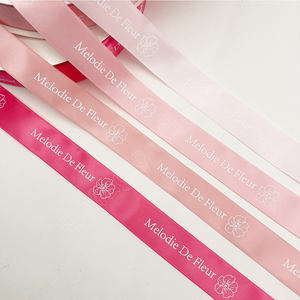 โบว์ผ้าซาตินสีชมพูหรูหรา E-Magic แบบหน้าเดียว พิมพ์โลโก้ตามสั่ง โบว์<span class=keywords><strong>ริบบิ้น</strong></span>ผ้าซาตินสำเร็จรูปสำหรับห่อดอกไม้ - Product Image 6