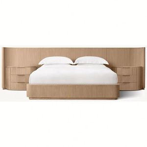 Base de Cama de Plataforma de Madera Maciza de Primera Calidad |   Cama Minimalista con Acabado Natural, Tamaño King/Queen |   Artesanía Pindel - Product Image 2