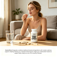 Capsules à base de plantes en marque privée OEM, 52 unités, complément alimentaire