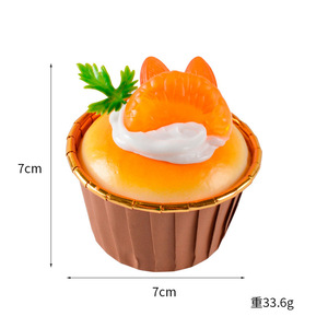 Modelos de postres de cupcakes de frutas simuladas, imanes para refrigerador, accesorios para fotografía de alimentos, adornos para mesa de postres y escaparates. - Product Image 5