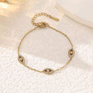 Pulsera <span class=keywords><strong>de</strong></span> Acero Inoxidable con <span class=keywords><strong>Ojo</strong></span> Turco y Oro <span class=keywords><strong>de</strong></span> 18K, Incrustaciones <span class=keywords><strong>de</strong></span> Diamantes <span class=keywords><strong>de</strong></span> Imitación, Amuleto <span class=keywords><strong>de</strong></span> la Suerte, Joyería <span class=keywords><strong>de</strong></span> Moda <span class=keywords><strong>para</strong></span> Mujer Más Vendida - Product Image 5