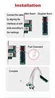 Carte Ethernet double 2.5G M.2 Lekuo IO-M2F8125E-2GLAN Realtek RTL8125B B+M Key, adaptateur réseau PCIe 2 ports RJ45 pour NAS/Mini PC