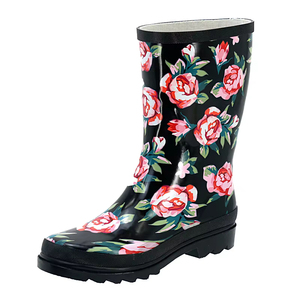 Bottes <span class=keywords><strong>de</strong></span> <span class=keywords><strong>pluie</strong></span> en caoutchouc pour femmes YL318, résistantes à l'eau, mi-mollet, tendance, pour l'extérieur, vente en gros - Product Image 1