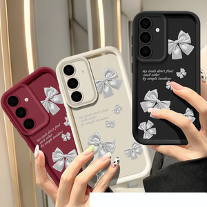 เคสฝาครอบโทรศัพท์มือถือ TPU กันกระแทกสไตล์เลนส์รูปโบว์สีเงินอย่างดีสำหรับ Samsung A14 A15 A16 A21S A25 A24 <span class=keywords><strong>A23</strong></span> - Product Image 1