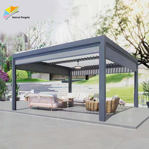 Pérgola Bioclimática Motorizada Moderna para Exteriores, de Aluminio, Bajo Costo, Kit de Invernadero para Jardín, Patio Trasero, Césped - Product Image 1