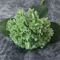 Hydrangées artificielles de haute qualité, toucher réaliste, en latex, grande tête, vert et blanc, fleurs d'hortensia pour décoration de mariage