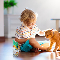 Nouveauté 2024 - Bouteille d'eau sport pour enfants en acier inoxydable à double paroi isolée de 12 oz avec couvercle rabattable