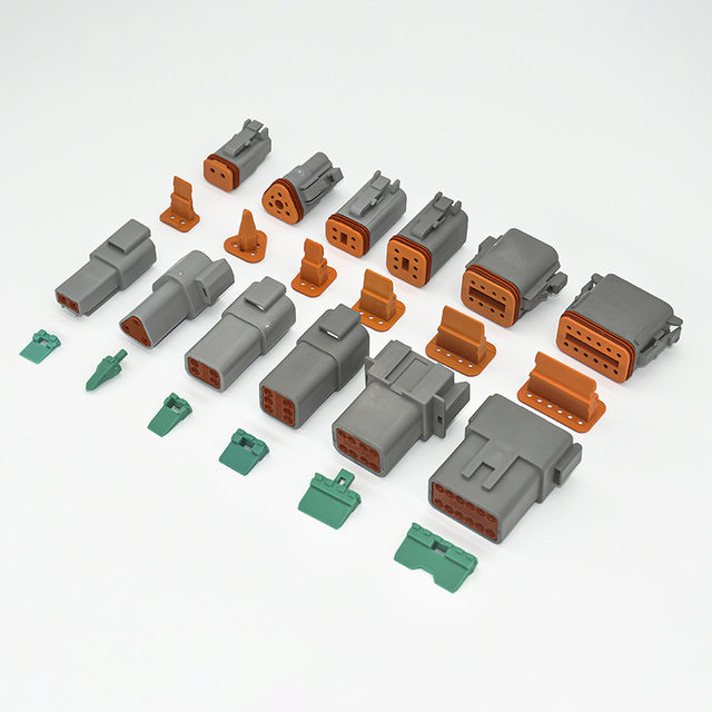 Automotive Connector DT Series 2 Pin to 3 4 5 6 8 12 Pin Waterproof Male Female Deutsch Connector 22-16AWG
