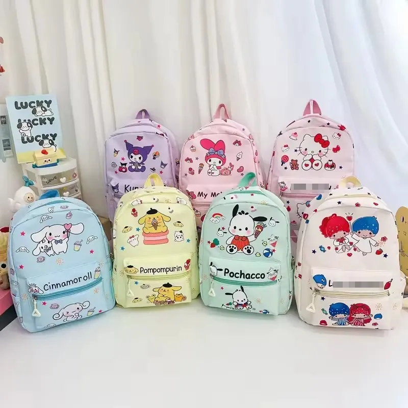 Neue Schul rucksäcke Casual Outdoor Travel Rucksack Cartoon Kawaii Kuromi Cinna moroll Rucksack Mädchen und Jungen Kinder tasche