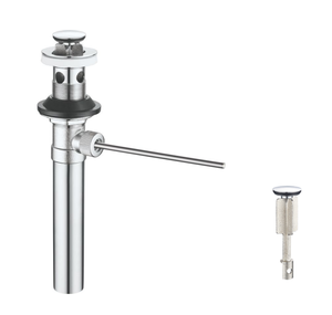 Siphon de salle de bain en laiton avec trou de trop-plein et fonction anti-colmatage, facile à installer, certifié CE 9111 1. Multi-matériaux - Product Image 2