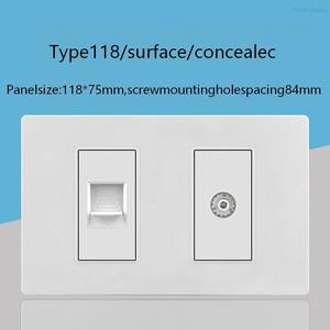 Interruptor de Pared y Enchufe de 2 Botones con Panel Táctil Moderno y Duradero para TV y Computadora en Hogar, Oficina y Hoteles - Product Image 5