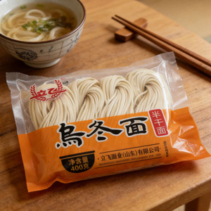 Fideos <span class=keywords><strong>Udon</strong></span> Asiáticos Frescos Premium, Deliciosos y Hechos a Mano con Polvo de Huevo Entero, 400g/paquete, Sin Freír, Saludables, Bajos en Sodio y Grasas - Product Image 1