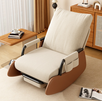 Fauteuil à bascule rétro, fauteuil inclinable, fauteuil de détente, balcon, salon, maison, adulte, confortable