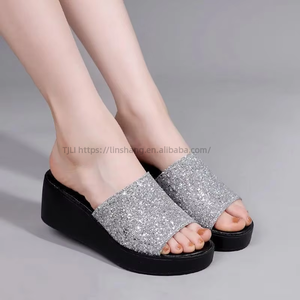 Ladies Summer Spring Autumn Sandals Slippers Wholesale Platform Chunky Wedge Heel <b>Shoes</b> Lighted Cushioning Features for Women - Product Image 3