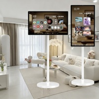 Layar Sentuh Pintar Multifungsi IPS LCD Monitor Android 13 Wireless Casting, Tinggi Dapat Disesuaikan, Dapat Diputar, Live Streaming, RAM 8GB