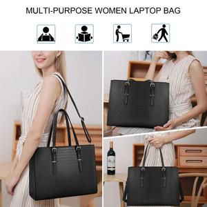Bolso Tote para Portátil de Diseño Vintage, Elegante y Chic, para <span class=keywords><strong>Mujer</strong></span>, Impermeable, de Cuero Genuino, para Oficina, Estilo Ejecutivo, Venta al Por Mayor - Product Image 6