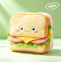 Peluche Mignonne Fast-Food : Hamburger, Pizza, Frites, Donut, Crème Glacée – Coussin Doux et Rembourré, Cadeau Créatif en Peluche Alimentaire pour Commandes en Gros