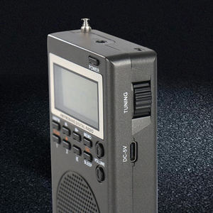 Factory Black Mini AM FM Digital Radio with 1.4 inch LCD Display Sleep <b>Timer</b> Alarm Clock Pocket Size <b>Outdoor</b> Home Radio - Product Image 6