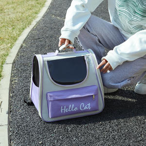 Usine En Gros Contraste Couleur Chat Voyage <span class=keywords><strong>Sac</strong></span> À <span class=keywords><strong>Dos</strong></span> Respirant Transporteur Pet <span class=keywords><strong>Sac</strong></span> À <span class=keywords><strong>Dos</strong></span> <span class=keywords><strong>pour</strong></span> Petits Chiens Chats - Product Image 2